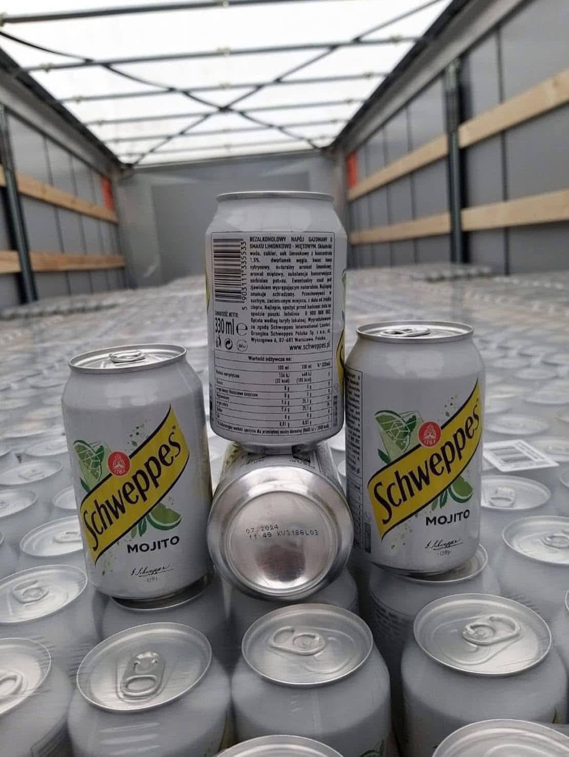 Schweppes Tonic Water 330ml Cans wholesale pallet supply